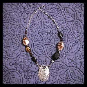 Black/Brown/Silver Necklace
